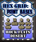 Hex Grid: Print Bases- Rock Flats Desert