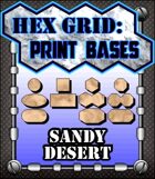 Hex Grid: Print Bases- Sandy Desert