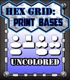Hex Grid: Print Bases- Uncolored