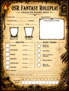 OSR Fantasy Character Sheet Pack (22 Sheets)