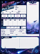 Villians & Vigilantes 2nd Ed. Character Sheet Pack 3 (79 Sheets)