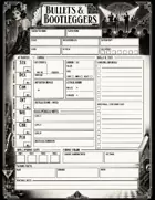 Bullets & Bootleggers Character Sheet