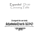 Expanded (d100) Carousing Table for Use with ShadowDark