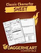 Daggerheart Classic Character Sheet