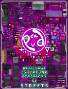 PeaPu Battlemap Assets Cyberpunk Exteriors 01 - Streets