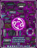 PeaPu Battlemap Assets Cyberpunk Exteriors 04 - Marketplace