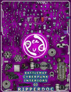 PeaPu Battlemap Assets Cyberpunk Interiors 03 - Ripperdoc