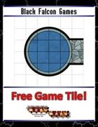 Blue Mosaic Dungeon: Curves (2 square Hallways) - Free-4-All Tile