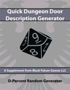 D-Percent - Quick Dungeon Door Description Generator