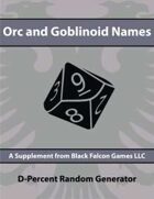 D-Percent - Orc and Goblinoid Names