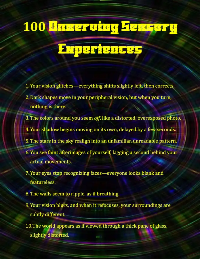 Cover of 100 Unnerving Sensory Experiences