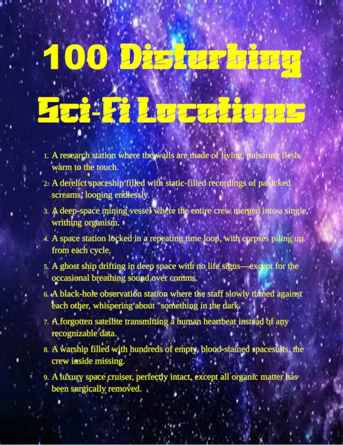 100 Disturbing Sci-Fi Locations