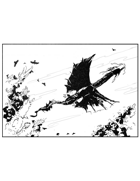 Gliding Gold Dragon - Stock Art