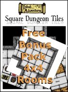 FREE Inked Adventures Square Dungeon Tiles 4x4 Rooms Bonus Pack