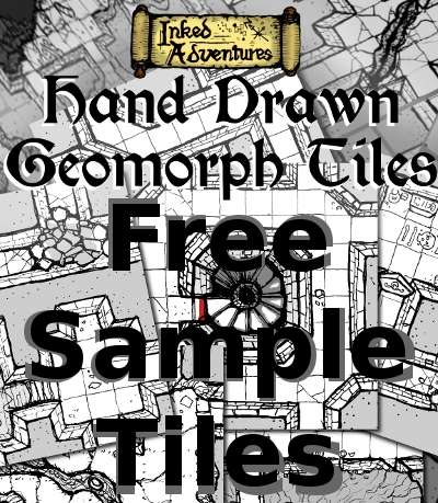 Free Sample Hand Drawn Geomorph Tiles Inked Adventures - Inked ...