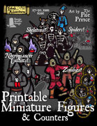 Cultists,Skeletons,Spiders,Zombies! Printable Minis & Counters