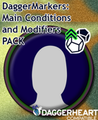 DaggerMarkers: Main Conditions and Modifiers Token Markers PACK - Daggerheart™ Compatible
