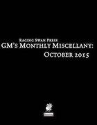 GM's Monthly Miscellany: October 2015