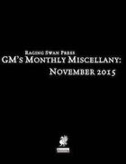 GM's Monthly Miscellany: November 2015