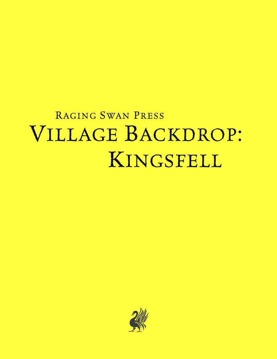 Village Backdrop Kingsfell (SNE) Raging Swan Press GM's Resources