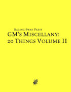 GM's Miscellany: 20 Things Volume II System Neutral Edition