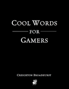 Cool Words for Gamers