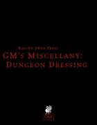 GM's Miscellany: Dungeon Dressing (OSR)