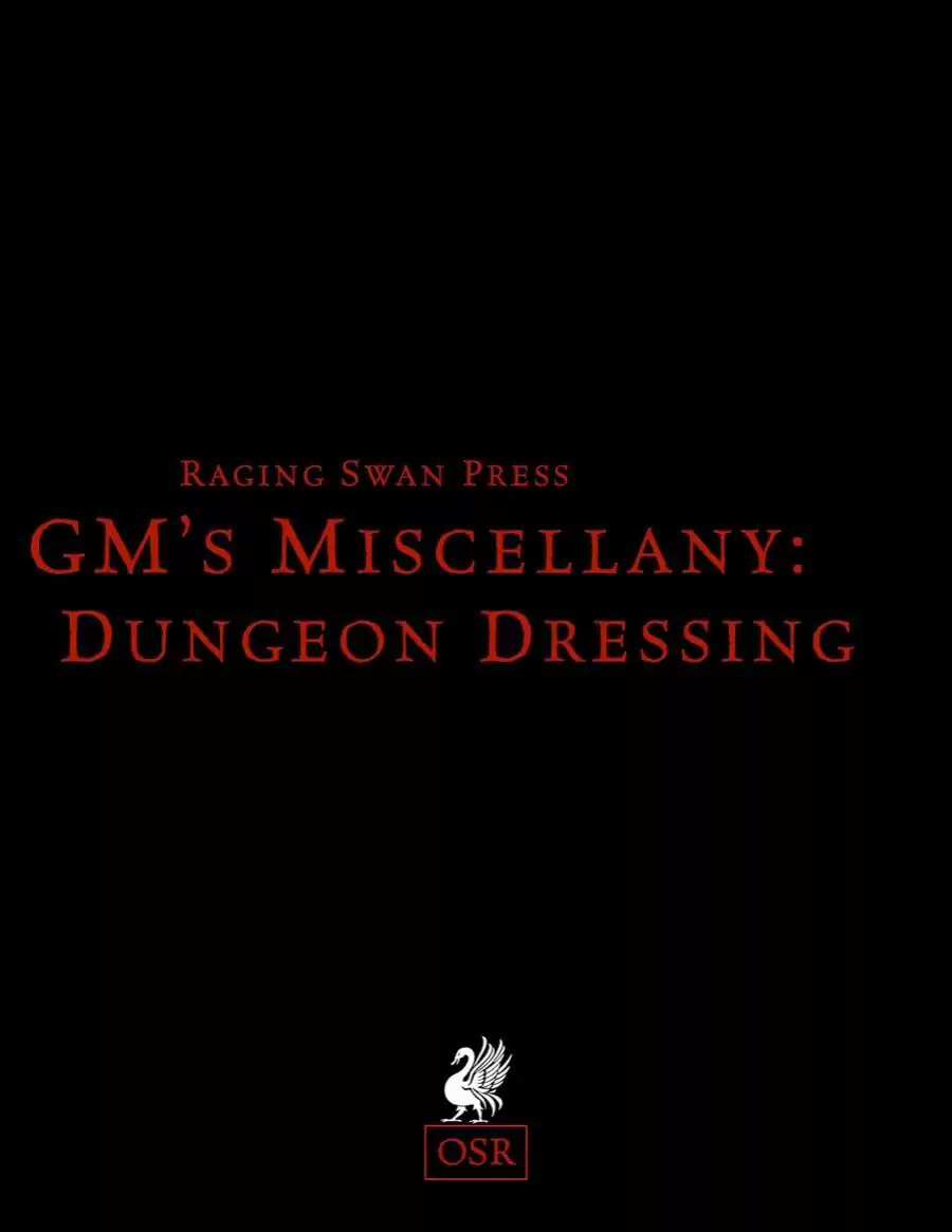 GM's Miscellany: Dungeon Dressing (OSR)