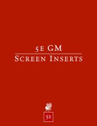 5e GM's Screen Inserts