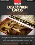 Description Cards - Storytellers Deck - EXPRESSIONS excerpt - (Creative Inspiration for Writers, Storytellers and GMs).: Contains 12 Cards from the "Description Cards - Storytellers Deck"