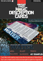 Magic Description Cards: WATER MAGIC