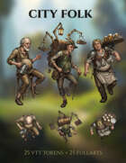 City Folk NPCs / 25 VTT Token Pack + FullArt / Volume 01