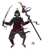 Stock Art: Skeleton Samurai