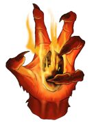Stock Art: Flaming Hand