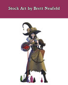 Stock Art: Female Human Witch