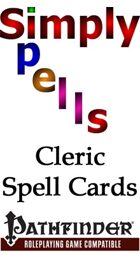 Pathfinder Cleric Spell Cards