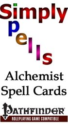 Alchemist Spell Cards for the Pathfinder Role Playing Game