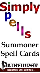 Summoner Spell Cards for the Pathfinder Role Playing Game
