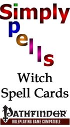 Witch Spell Cards for the Pathfinder Role Playing Game