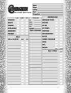Contagion Second Edition Character Sheet