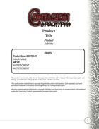 Contagion Apocrypha InDesign Template