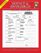 Odysseys & Overlords Character Record Sheet