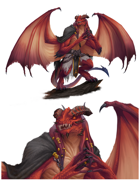 Character Stock Illustration - Red Dragonkin