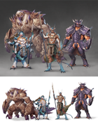 Creature Stock Illustration - Fomorians (Crustacean Kin)