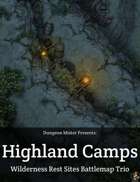 Highland Camps — Wilderness Rest Sites Battlemap Trio