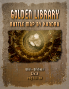 Golden Library — Battle Map [30x18]