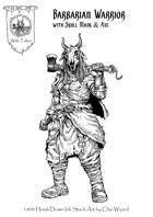 Barbarian Warrior with Skull Mask and Axe