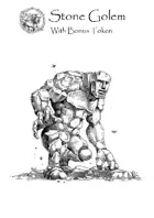 Hand-Drawn RPG Stock Art - Stone Golem (With Bonus Token)