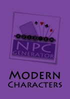 Hold Em NPC Generator: Modern Character