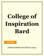 College of Inspiration Bard